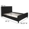 Flash Furniture Full Size Black Fabric Platform Bed & Mattress HG-BM10-22-GG - alternate 8